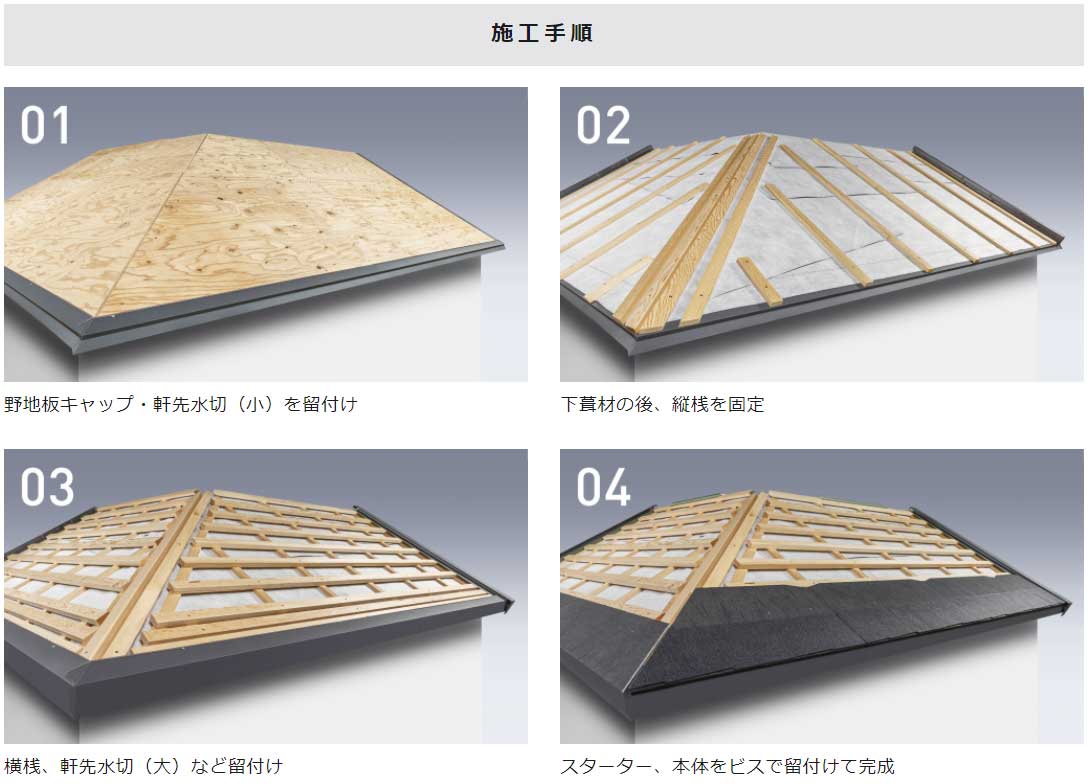 所沢市の屋根のリフォーム　換気工法施工手順